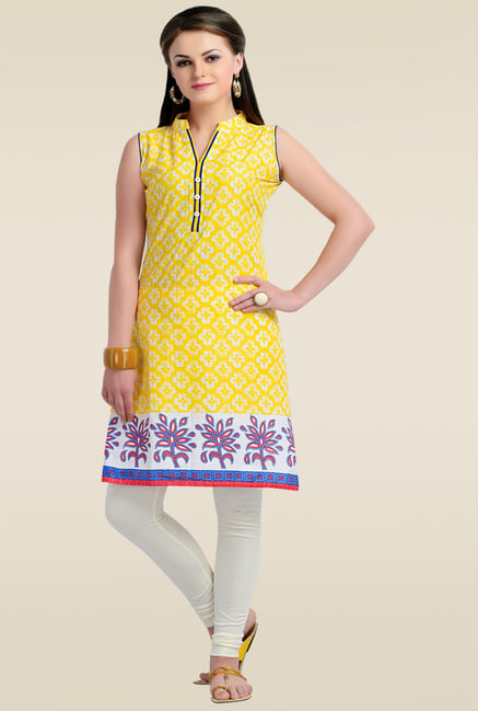 Zola Yellow Printed Kurti Zola Yellow Printed Kurti