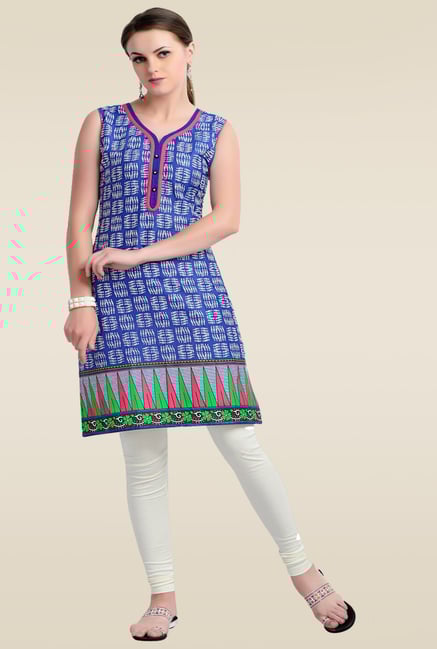 Zola Blue Printed Kurti Zola Blue Printed Kurti