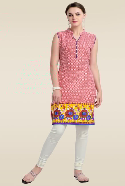 Zola Pink Sleeveless Kurti Zola Pink Sleeveless Kurti