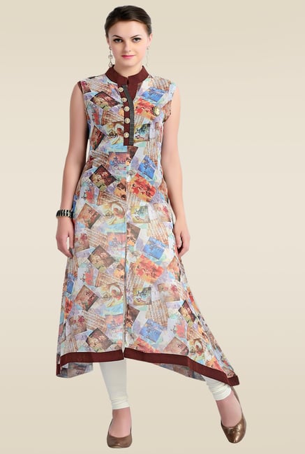 Zola Brown Sleeveless Kurti Zola Brown Sleeveless Kurti