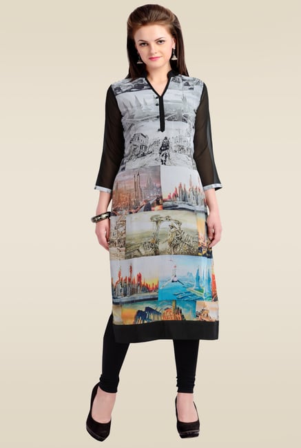 Zola Grey 3/4th Sleeves Kurti Zola Grey 3/4th Sleeves Kurti