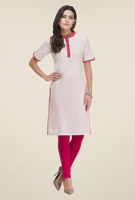Rigo Off White Solid Kurti Rigo Off White Solid Kurti