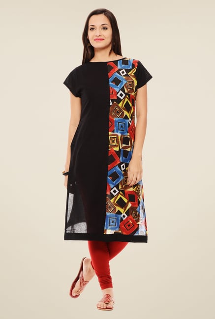 Rigo Black Printed Kurta Rigo Black Printed Kurta