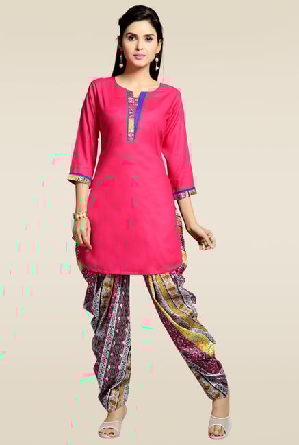 Zola Pink Kurta with Patiyala Zola Pink Kurta with Patiyala