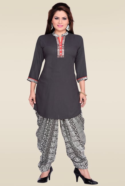 Zola Black Kurta with Patiyala Zola Black Kurta with Patiyala