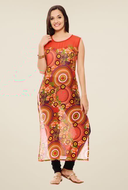 Rigo Red Printed Kurta Rigo Red Printed Kurta