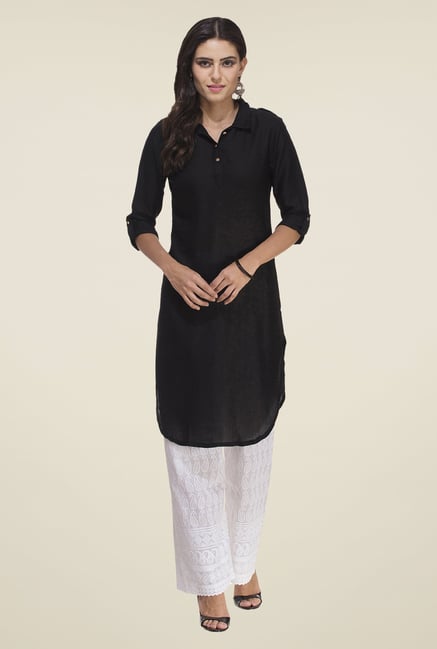Rigo Black Solid Kurti Rigo Black Solid Kurti
