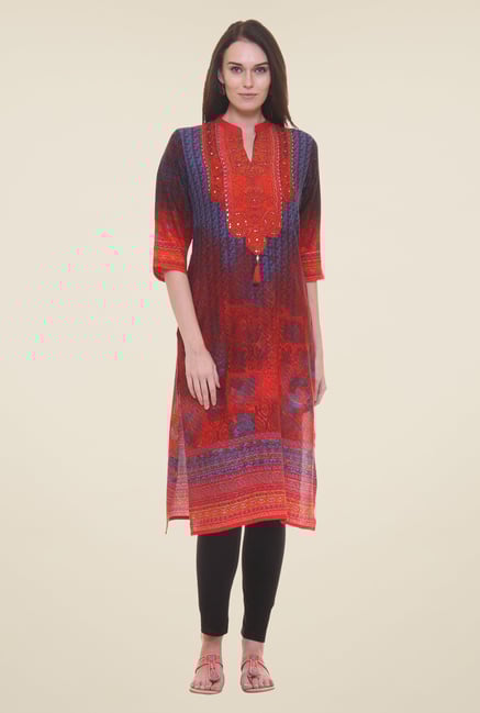 Shree Red Printed Kurta Shree Red Printed Kurta