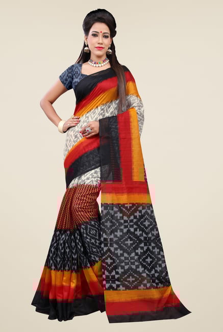 Triveni Multicolor Printed Bhagalpuri Silk Saree Triveni Multicolor Printed Bhagalpuri Silk Saree