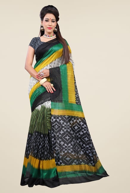 Triveni Multicolor Printed Bhagalpuri Silk Saree Triveni Multicolor Printed Bhagalpuri Silk Saree