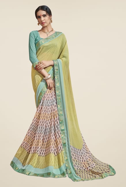 Triveni Multicolor Printed Faux Georgette Saree Triveni Multicolor Printed Faux Georgette Saree