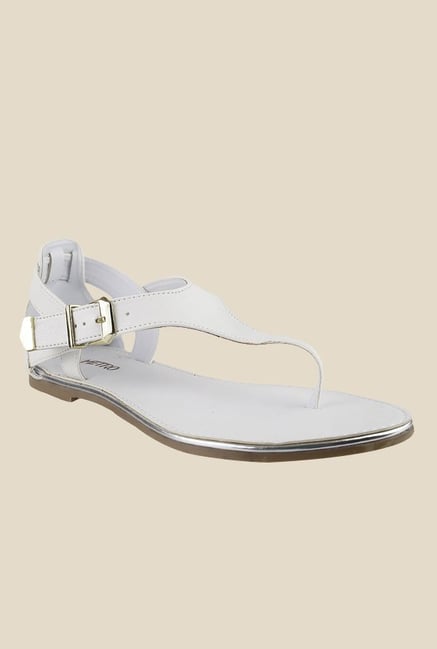 Metro White Ankle Strap Sandals Metro White Ankle Strap Sandals