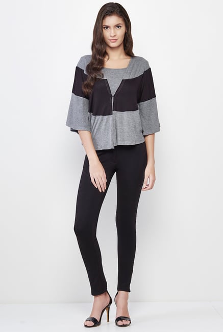 AND Black & Grey Textured Shrug AND Black & Grey Textured Shrug