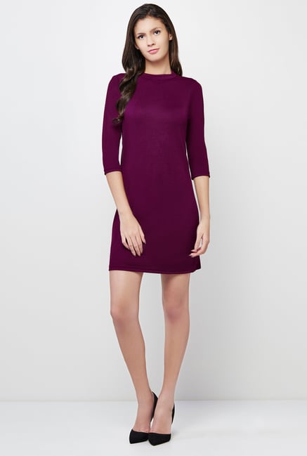 AND Purple Solid Dress AND Purple Solid Dress