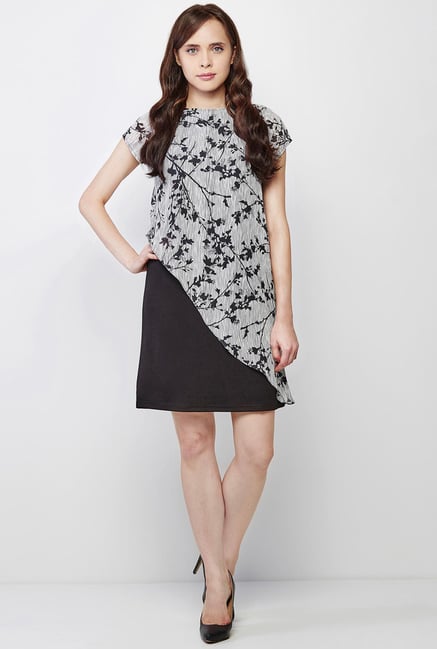 AND Grey & Black Printed Dress AND Grey & Black Printed Dress