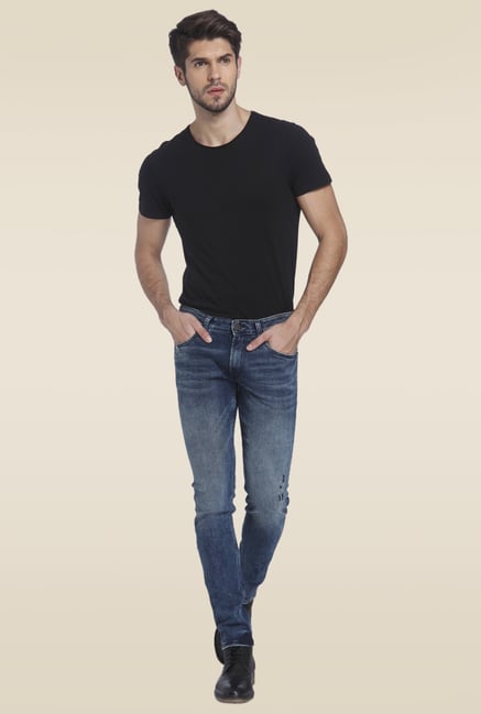 Jack & Jones Blue Slim Fit Cotton Jeans Jack & Jones Blue Slim Fit Cotton Jeans