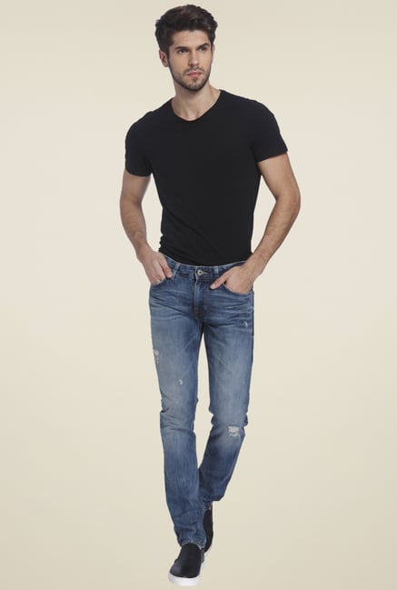 Jack & Jones Blue Low Rise Jeans Jack & Jones Blue Low Rise Jeans