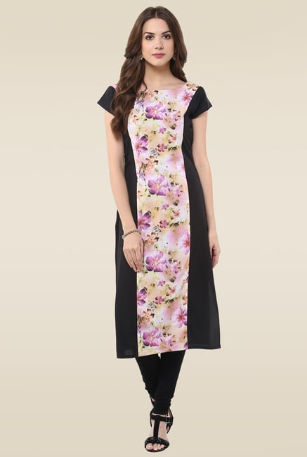 Janasya Multicolor Floral Printed Kurti Janasya Multicolor Floral Printed Kurti