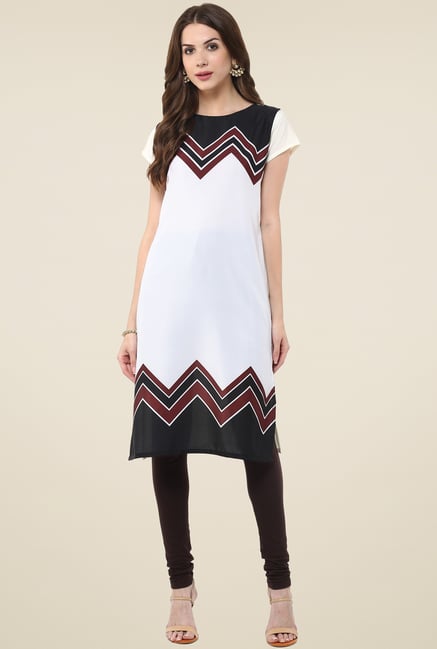 Janasya Cream & Black Kurti Janasya Cream & Black Kurti
