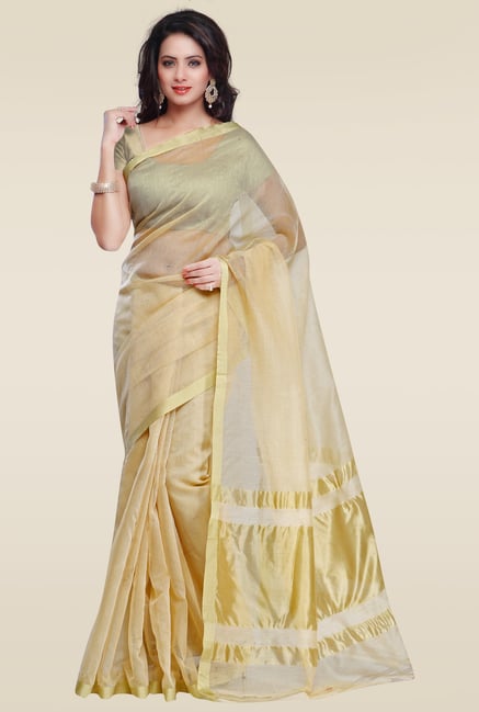 Janasya Beige Kanjivaram Saree Janasya Beige Kanjivaram Saree