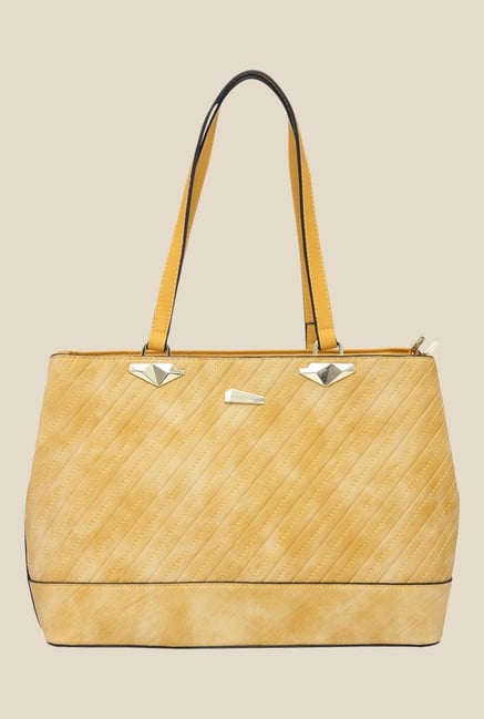 Esbeda Yellow Drymilk Striped Handbag Esbeda Yellow Drymilk Striped Handbag