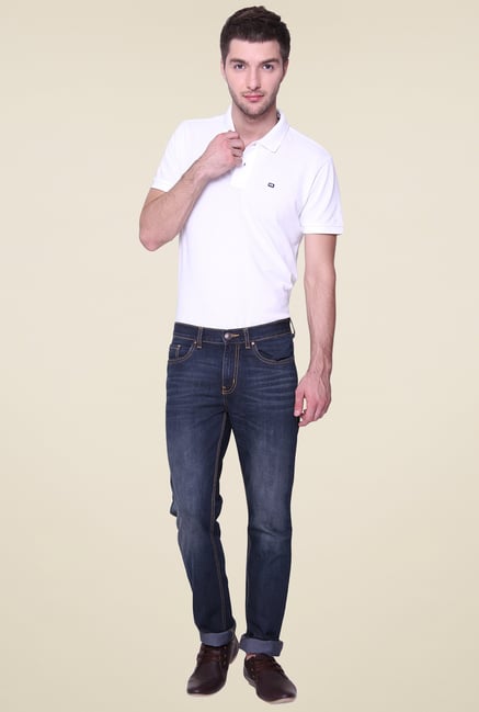 Vudu Navy Mid Rise Slim Fit Jeans Vudu Navy Mid Rise Slim Fit Jeans