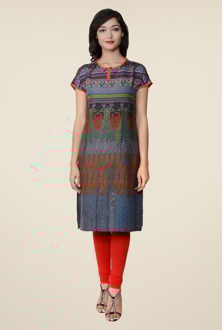 Juniper Blue Printed Kurti Juniper Blue Printed Kurti