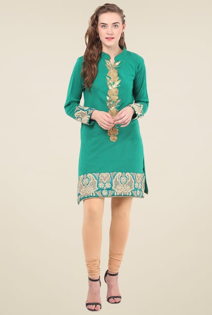 Duke Green Mandarin Collar Kurti Duke Green Mandarin Collar Kurti