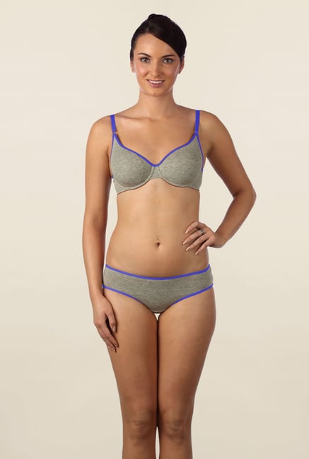 Triumph Grey & Blue Padded Bra Triumph Grey & Blue Padded Bra