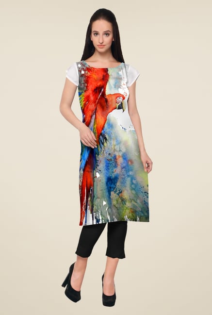 Ahalyaa Multicolor Printed Kurta Ahalyaa Multicolor Printed Kurta