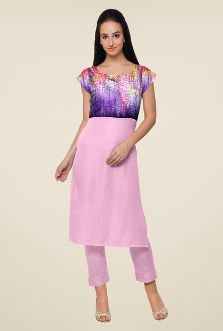 Ahalyaa Pink Printed Kurta Ahalyaa Pink Printed Kurta