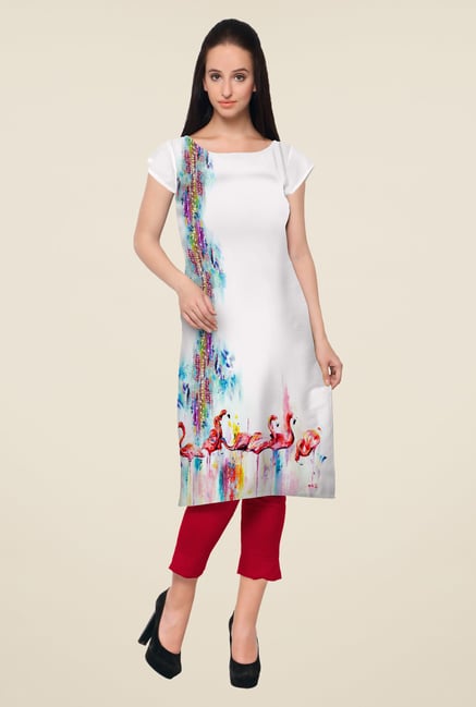Ahalyaa White Printed Kurta Ahalyaa White Printed Kurta