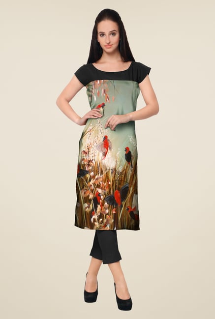 Ahalyaa Multicolor Printed Kurta Ahalyaa Multicolor Printed Kurta
