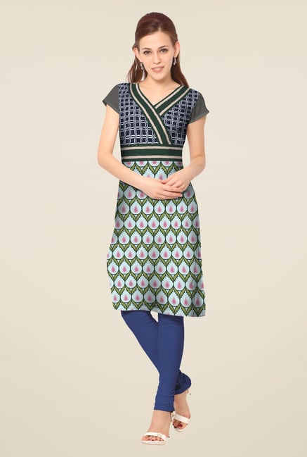 Ahalyaa Multicolor Printed Kurta Ahalyaa Multicolor Printed Kurta