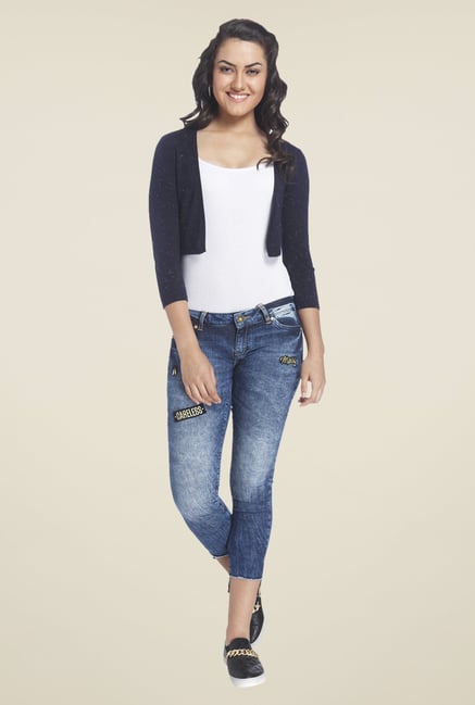 Only Navy Textured Bolero Only Navy Textured Bolero