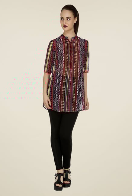 109 F Multicolor Geometric Print Tunic 109 F Multicolor Geometric Print Tunic