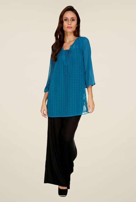 109 F Teal Checks Tunic 109 F Teal Checks Tunic