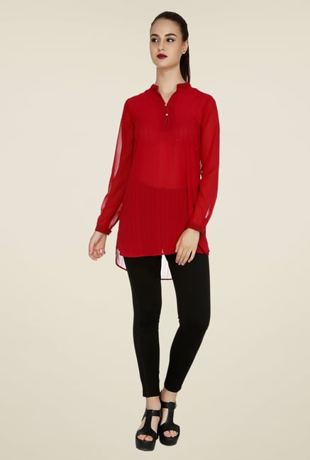 109 F Red Solid Tunic 109 F Red Solid Tunic