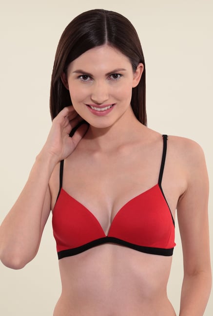 Floret Red Padded Bra Floret Red Padded Bra
