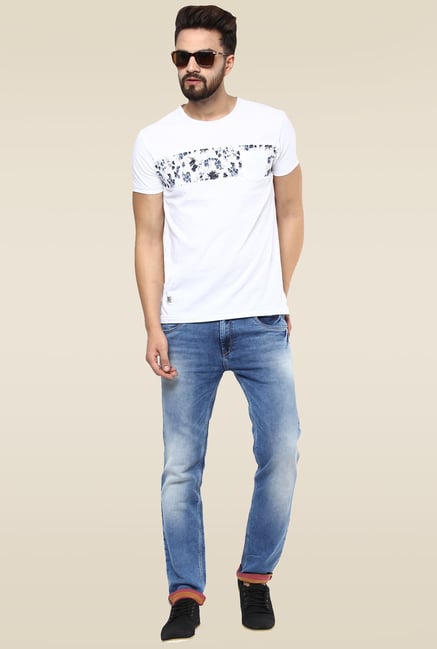 Mufti Dark Blue Narrow Fit Mid Rise Jeans Mufti Dark Blue Narrow Fit Mid Rise Jeans