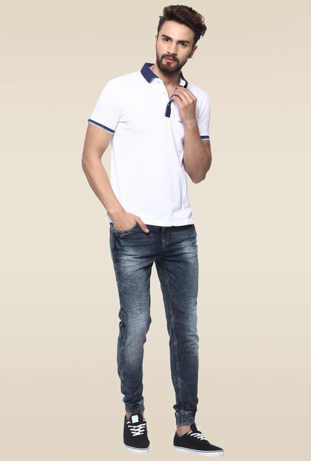 Mufti Light Blue Acid Washed Mid Rise Jeans Mufti Light Blue Acid Washed Mid Rise Jeans