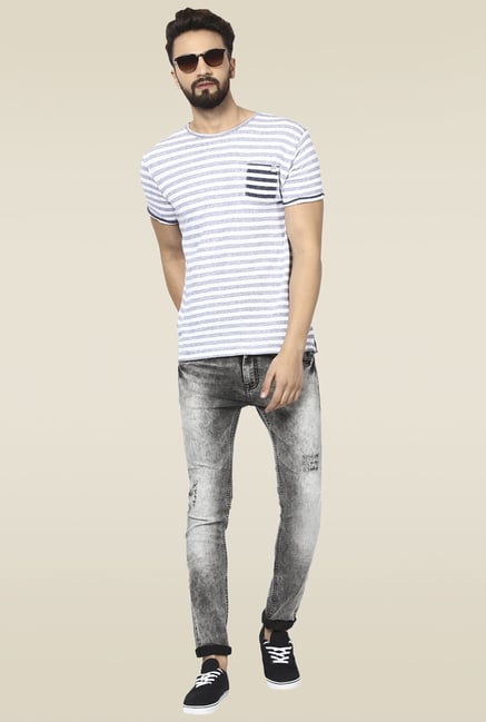 Mufti Grey Mid Rise Acid Washed Jeans Mufti Grey Mid Rise Acid Washed Jeans
