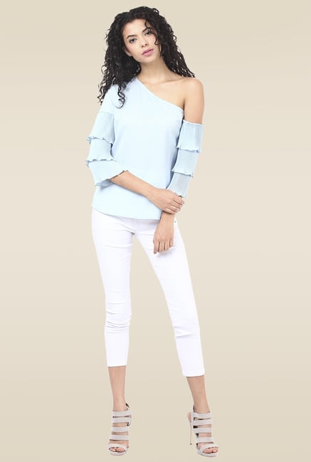 Ridress Sky Blue Regular Fit Top Ridress Sky Blue Regular Fit Top