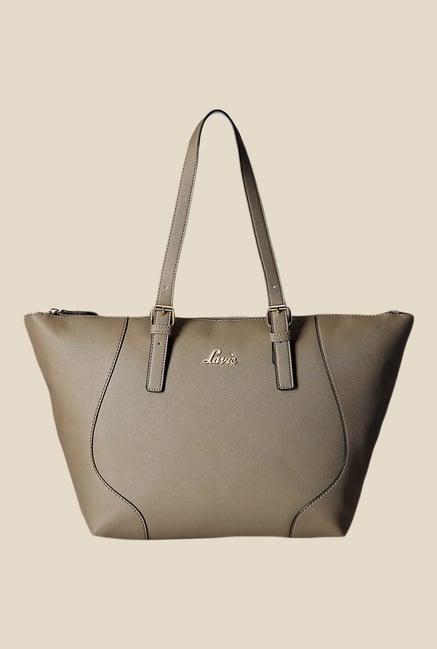 Lavie Snooker Khaki Textured Medium Tote Bag Lavie Snooker Khaki Textured Medium Tote Bag