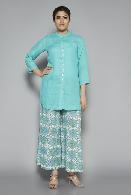 Zuba by Westside Green Floral Print Palazzos Zuba by Westside Green Floral Print Palazzos