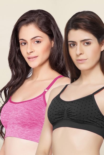 C9 Seamless Black & Pink Non Padded Bra (Pack Of 2) C9 Seamless Black & Pink Non Padded Bra (Pack Of 2)