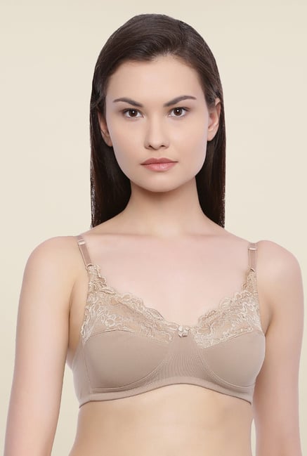 Rosaline By Zivame Beige Non Padded Bra Rosaline By Zivame Beige Non Padded Bra