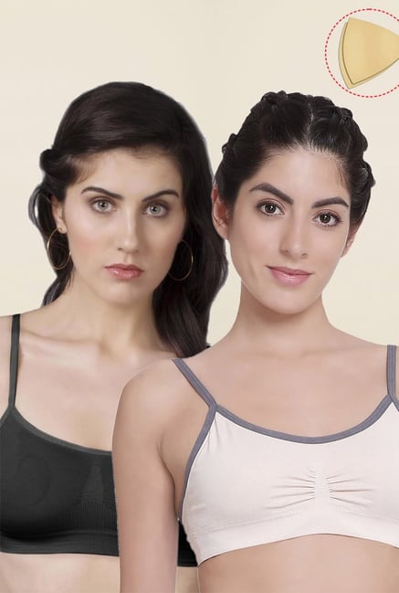 C9 Seamless Beige & Black Padded Bra (Pack Of 2) C9 Seamless Beige & Black Padded Bra (Pack Of 2)