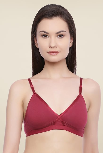 Rosaline By Zivame Maroon Non Padded Bra Rosaline By Zivame Maroon Non Padded Bra