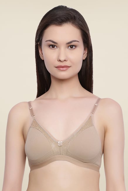Rosaline By Zivame Beige Non Padded Bra Rosaline By Zivame Beige Non Padded Bra